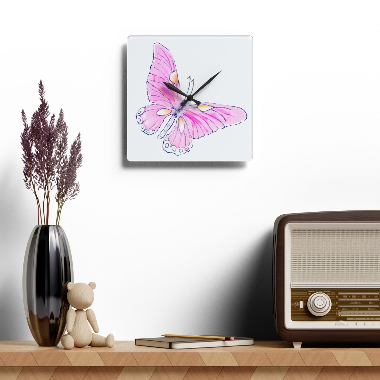 Swing Wall Clock Pink