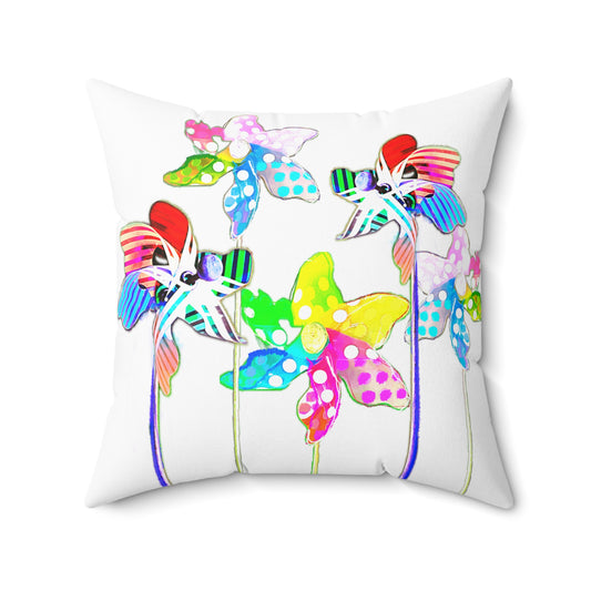 Pinwheel Polyester Square Pillow  B