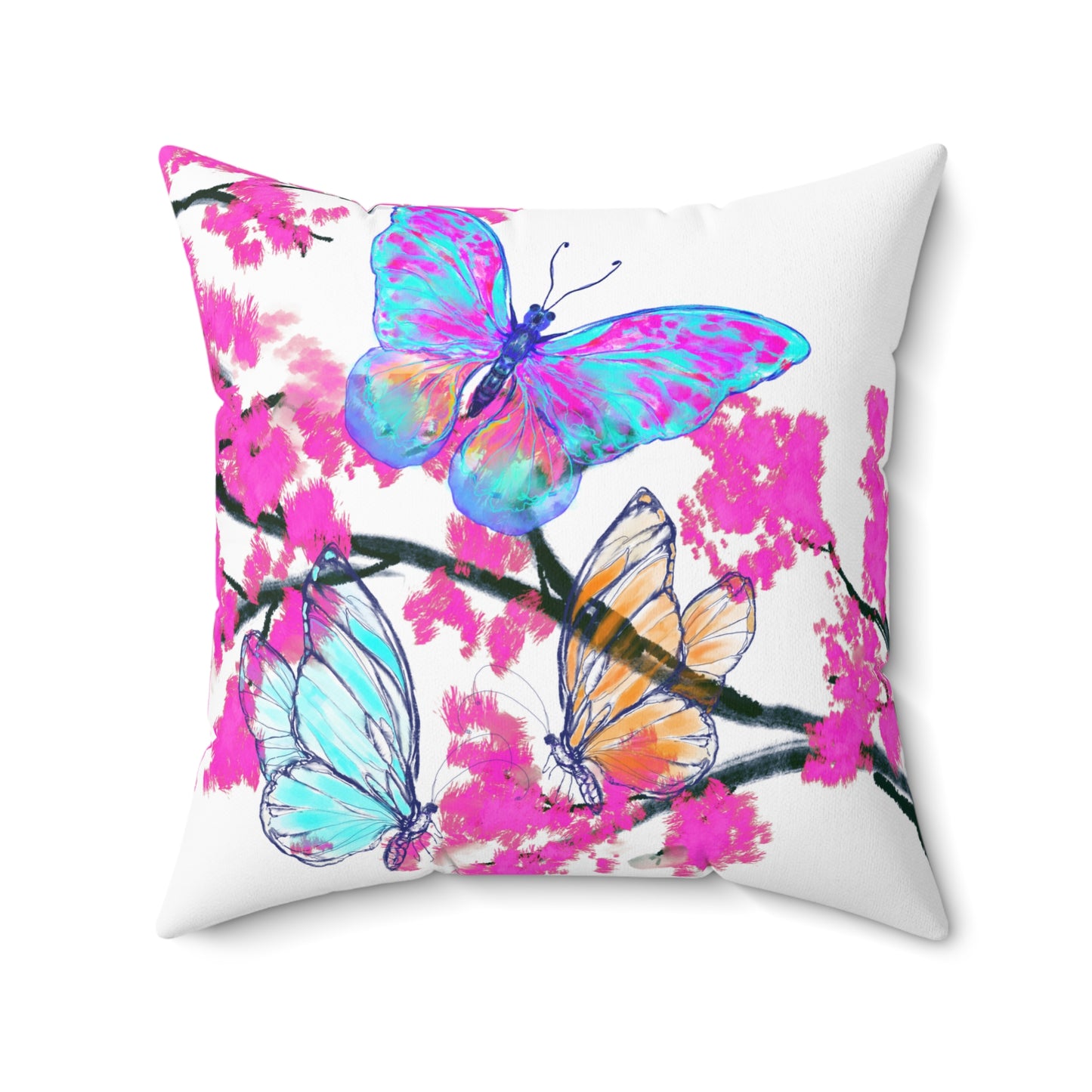 Blossom Glide  Spun Polyester Square Pillow