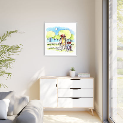 Dogi Fun Matte Canvas Framed