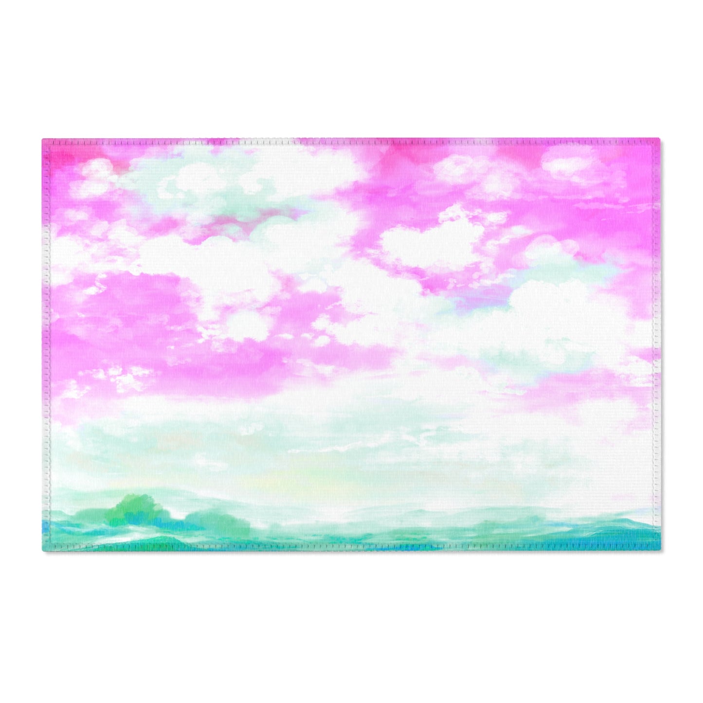 Joyful Landscapes Indoor Area Rug, Pink Sky