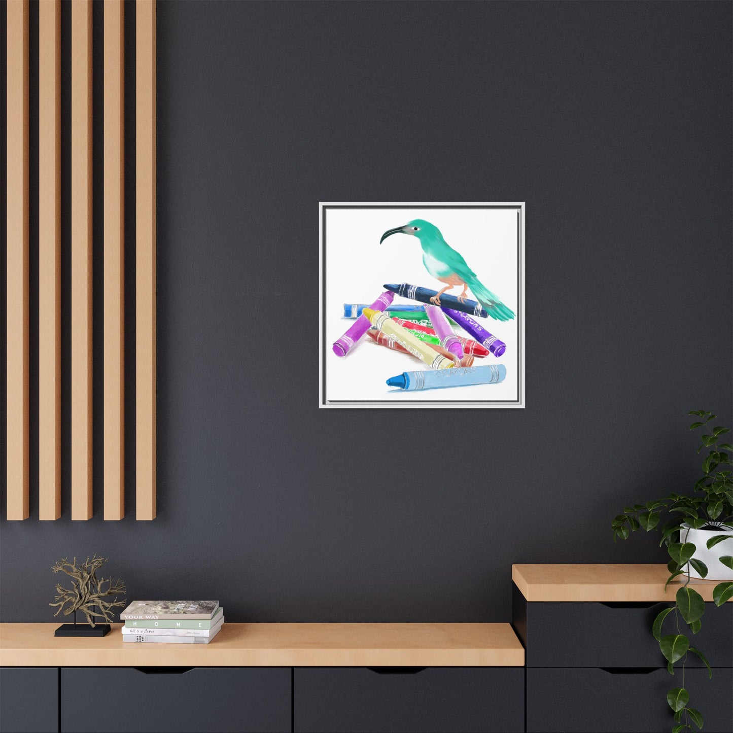 Jolly Birds Matte Canvas Framed