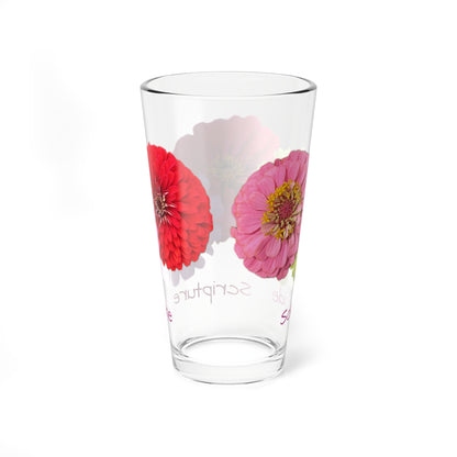 Zinnia Pint Glass Sola Fide- Faith Alone
