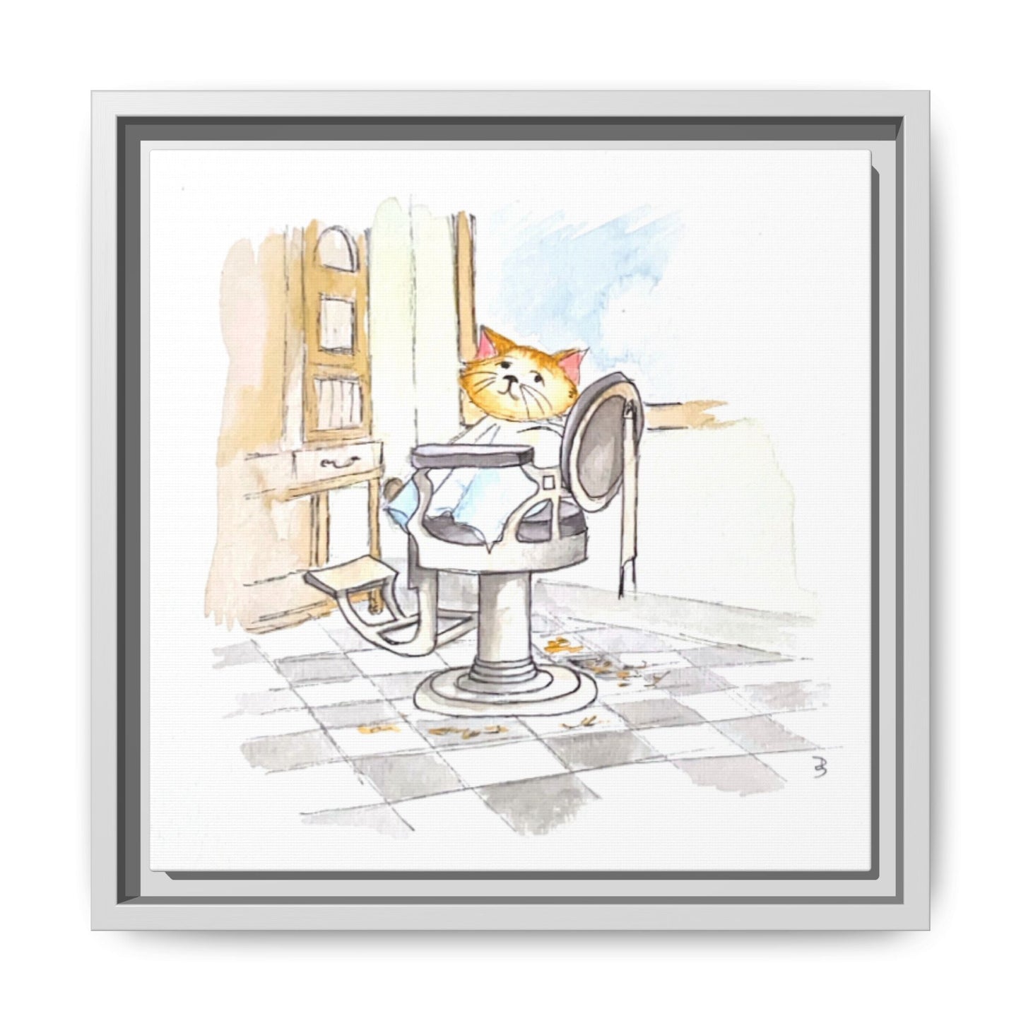 Kitty Fun Matte Canvas Framed