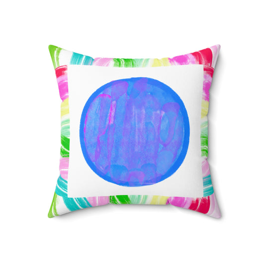 Mega Dot Polyester Square Pillow Butterfly