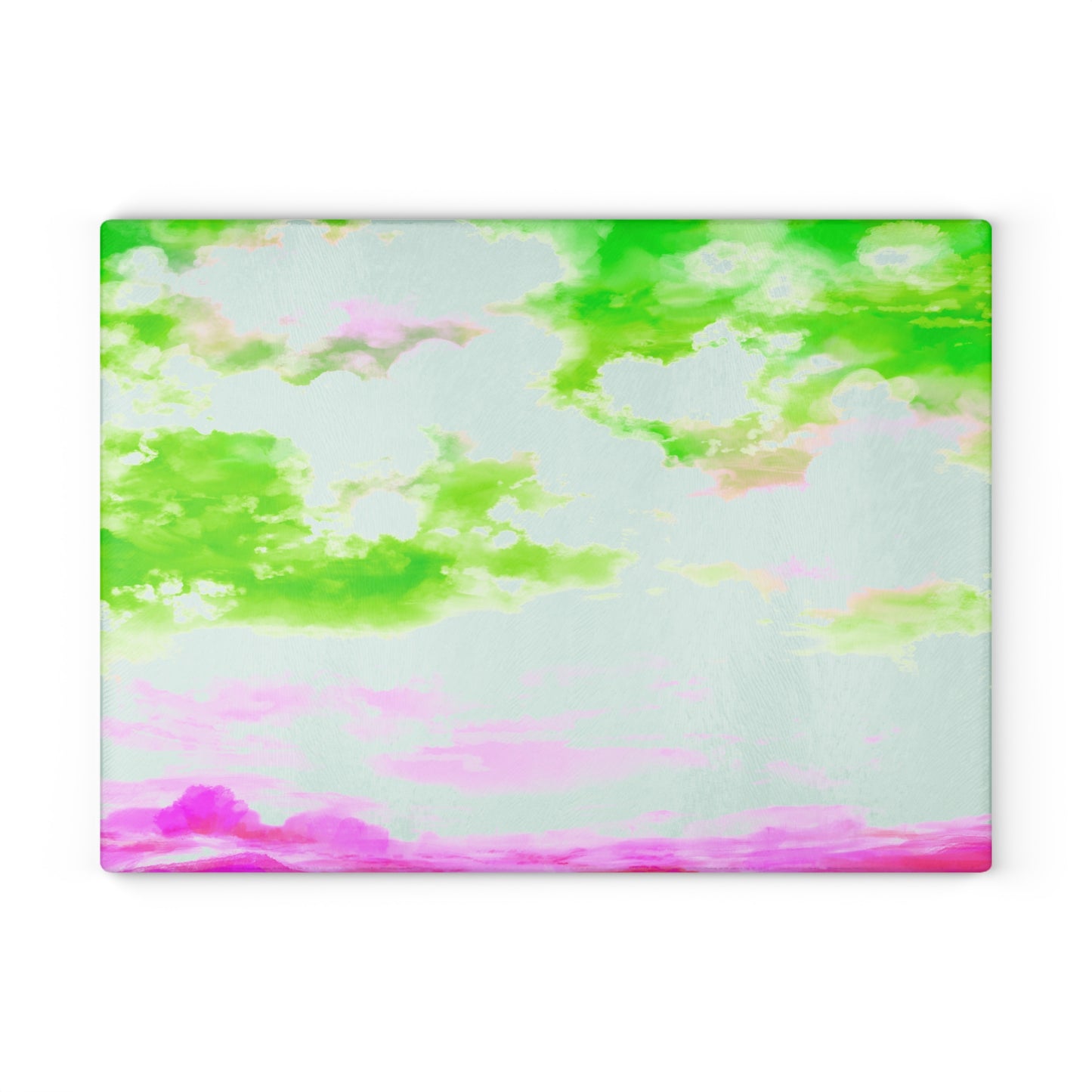 Glass Cutting Board Watercolor Landscape