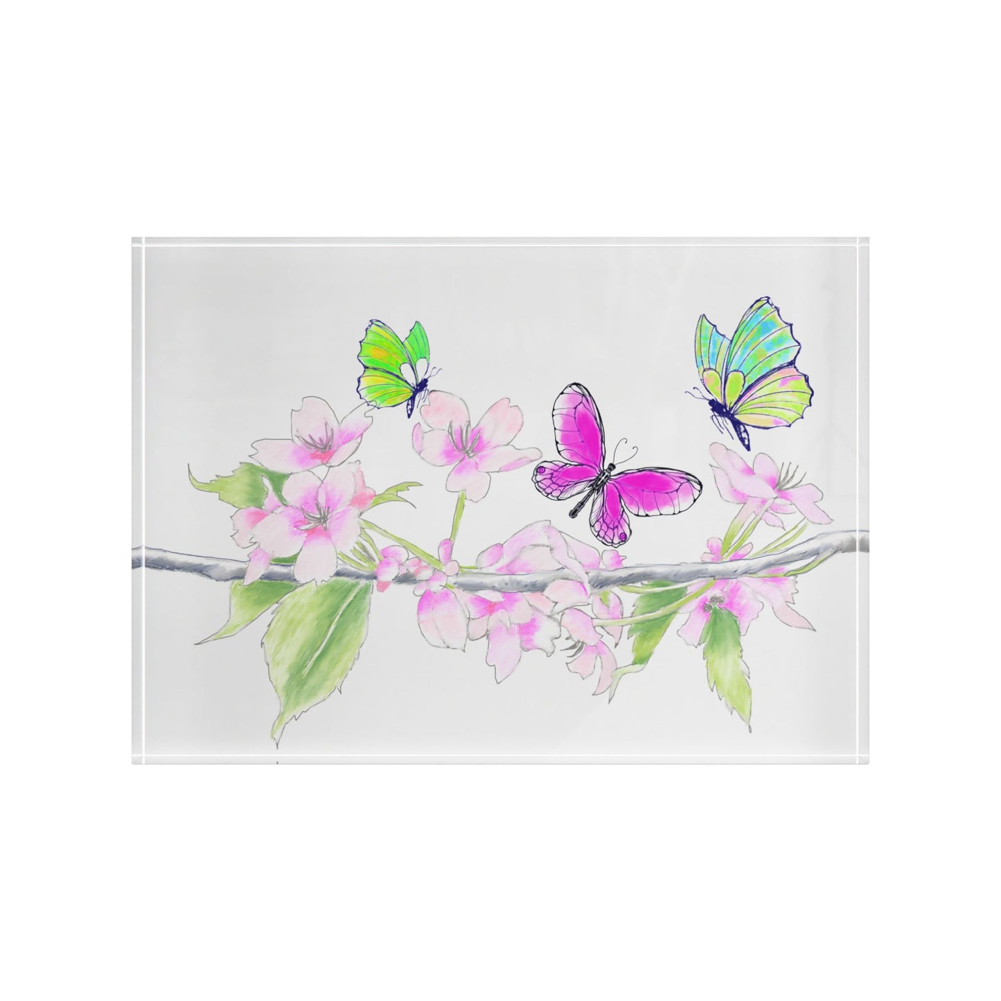 Blossom Whirl Acrylic Art Block
