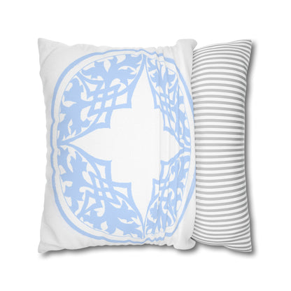 Blue and White Porcelain Square Pillowcase