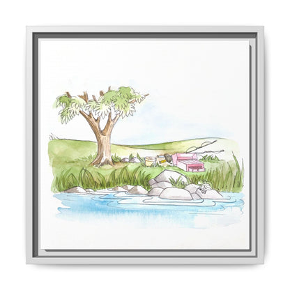 Kitty Fun Matte Canvas Framed