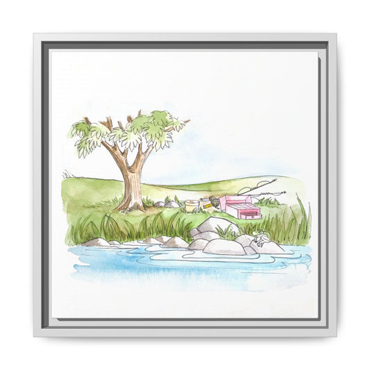 Kitty Fun Matte Canvas Framed