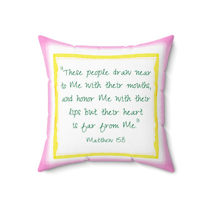 Kitty Fun Polyester Square Pillow "These people draw..."