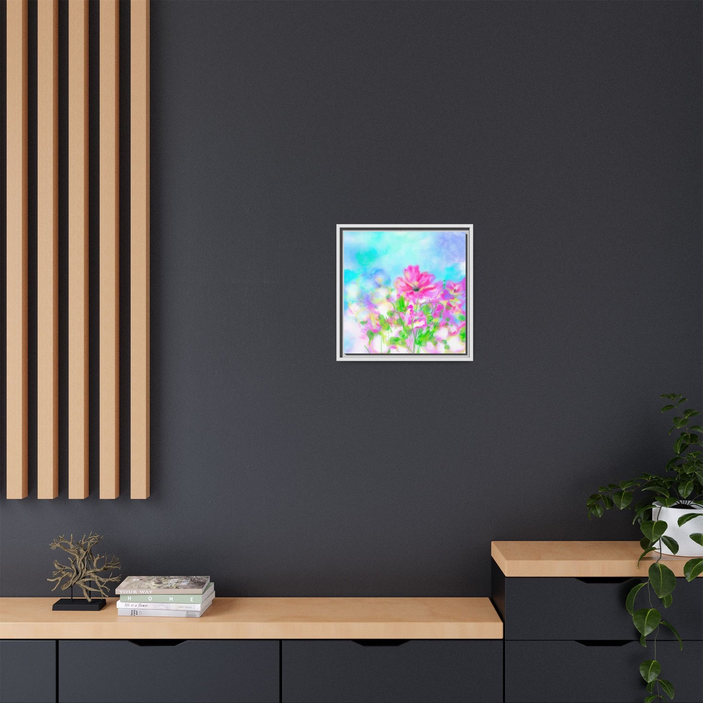 Flower Fun Framed Matte Canvas