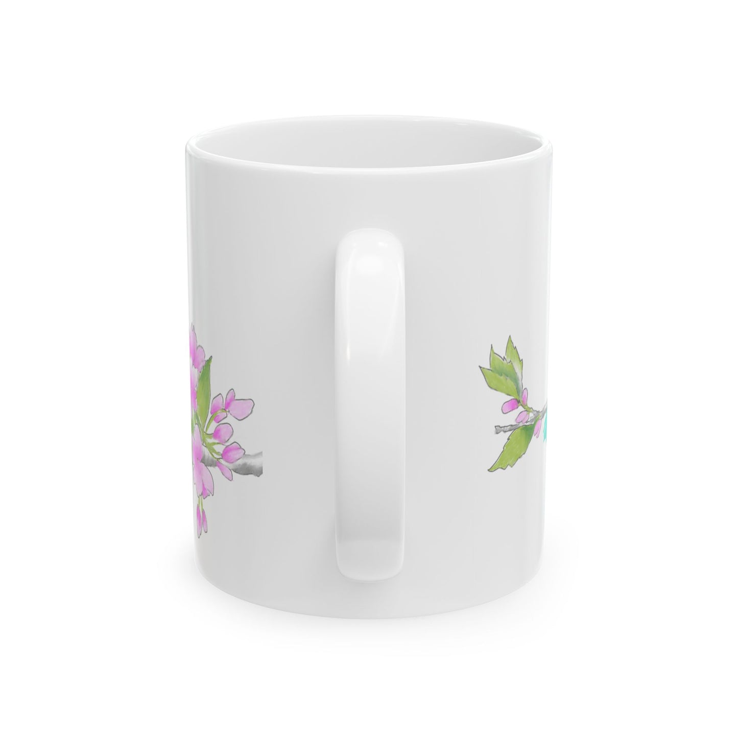 Jolly Birds Ceramic Mug, (11oz, 15oz), Emerald Green