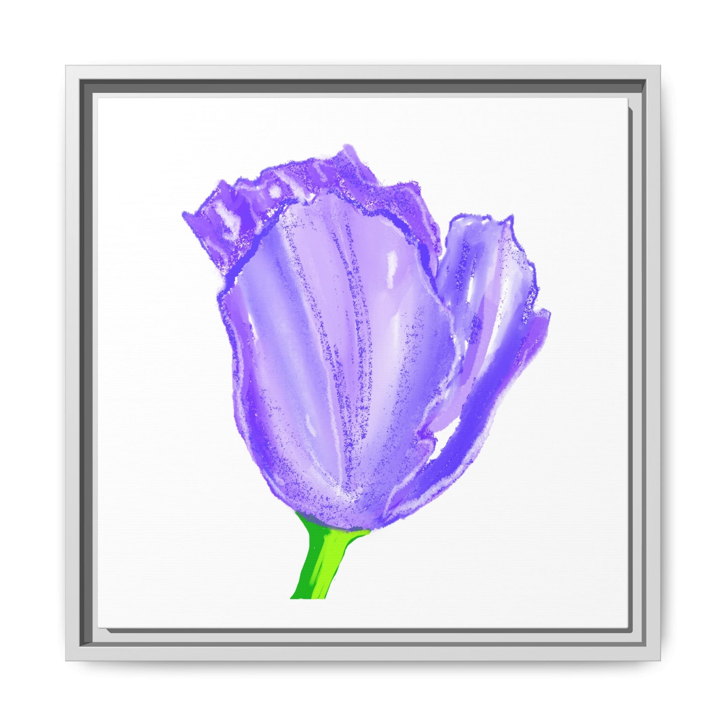 Dancing Tulips Matte Canvas, Framed (Multi-color) Purple