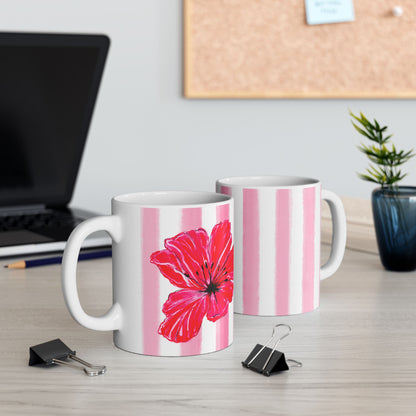 Dancing Tulips Mug Pink Red