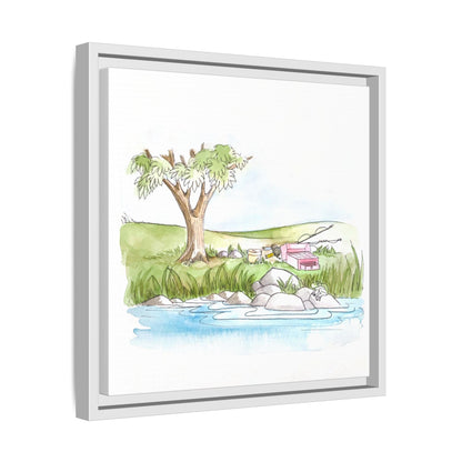 Kitty Fun Matte Canvas Framed