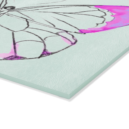 Chroma Glass Cutting Board Raspberry