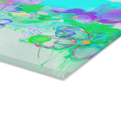 Glass Cutting Board Watercolor Landscape