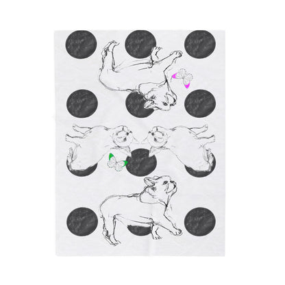 Dogi Fun Velveteen Plush Blanket Bulldogs