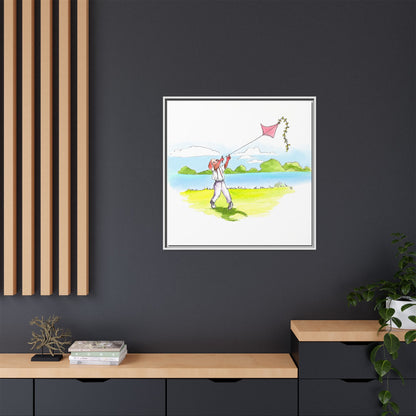Dogi Fun Matte Canvas Framed
