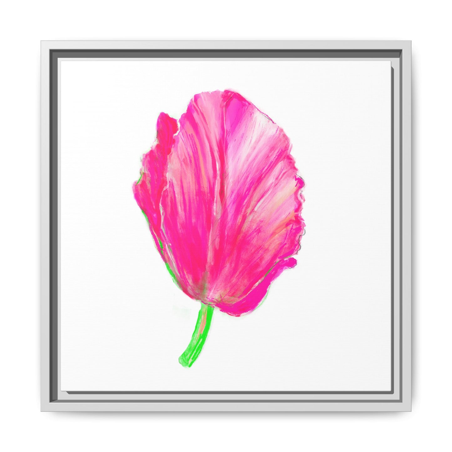 Dancing Tulips Matte Canvas, Framed (Multi-color) Raspberry Red