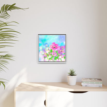 Flower Fun Framed Matte Canvas
