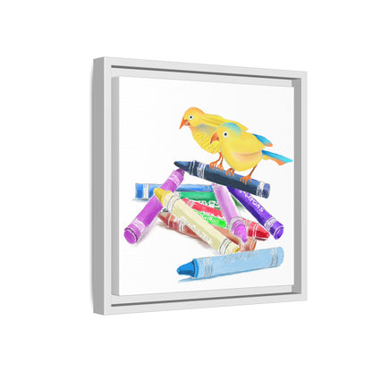 Jolly Birds Matte Canvas Framed