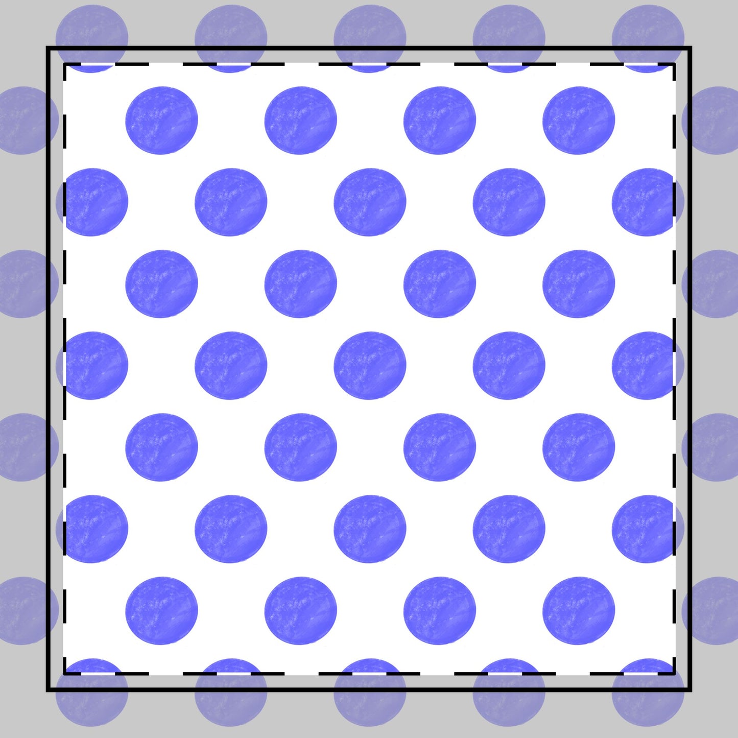 Polka Dot Poly Twill Napkin, Ultra Marine, Bright White Fabric Background