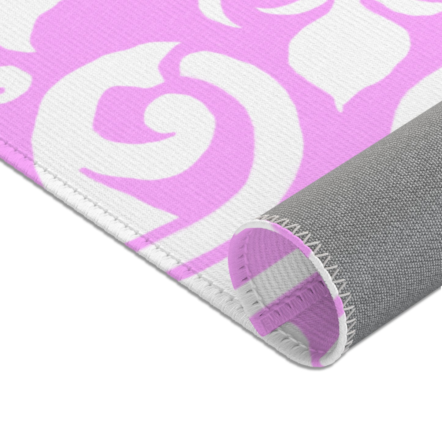 Scrollwork Indoor/Outdoor Rug Pink