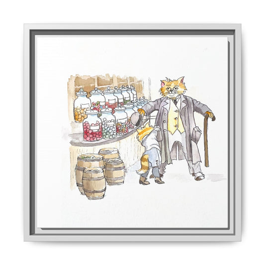 Kitty Fun Matte Canvas Framed
