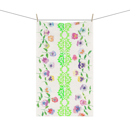 Flower Fun Tea Towel Pansy