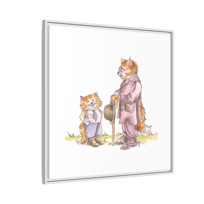 Kitty Fun Matte Canvas Framed