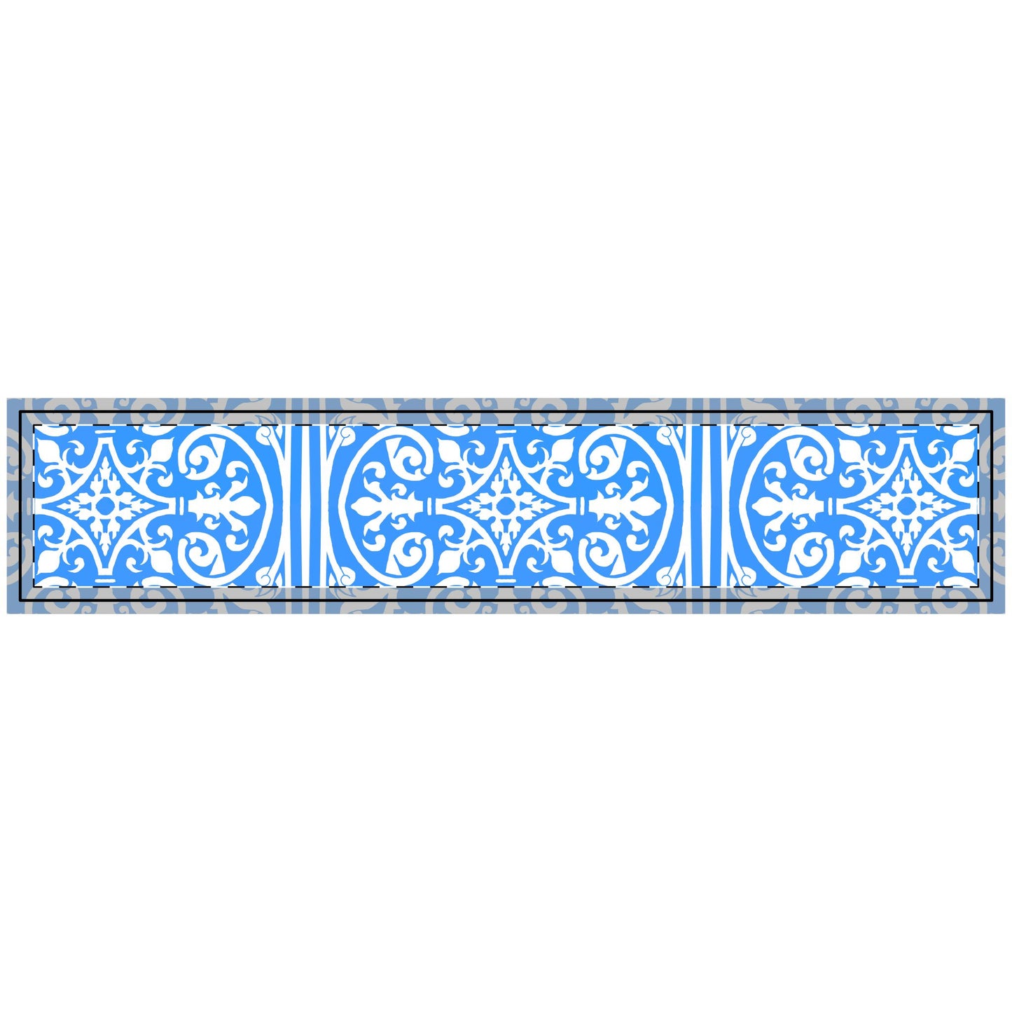 Quilted Table Runner Blue & White Porcelain