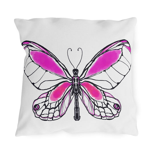 Outdoor Pillows Lulu Butterflies Pink