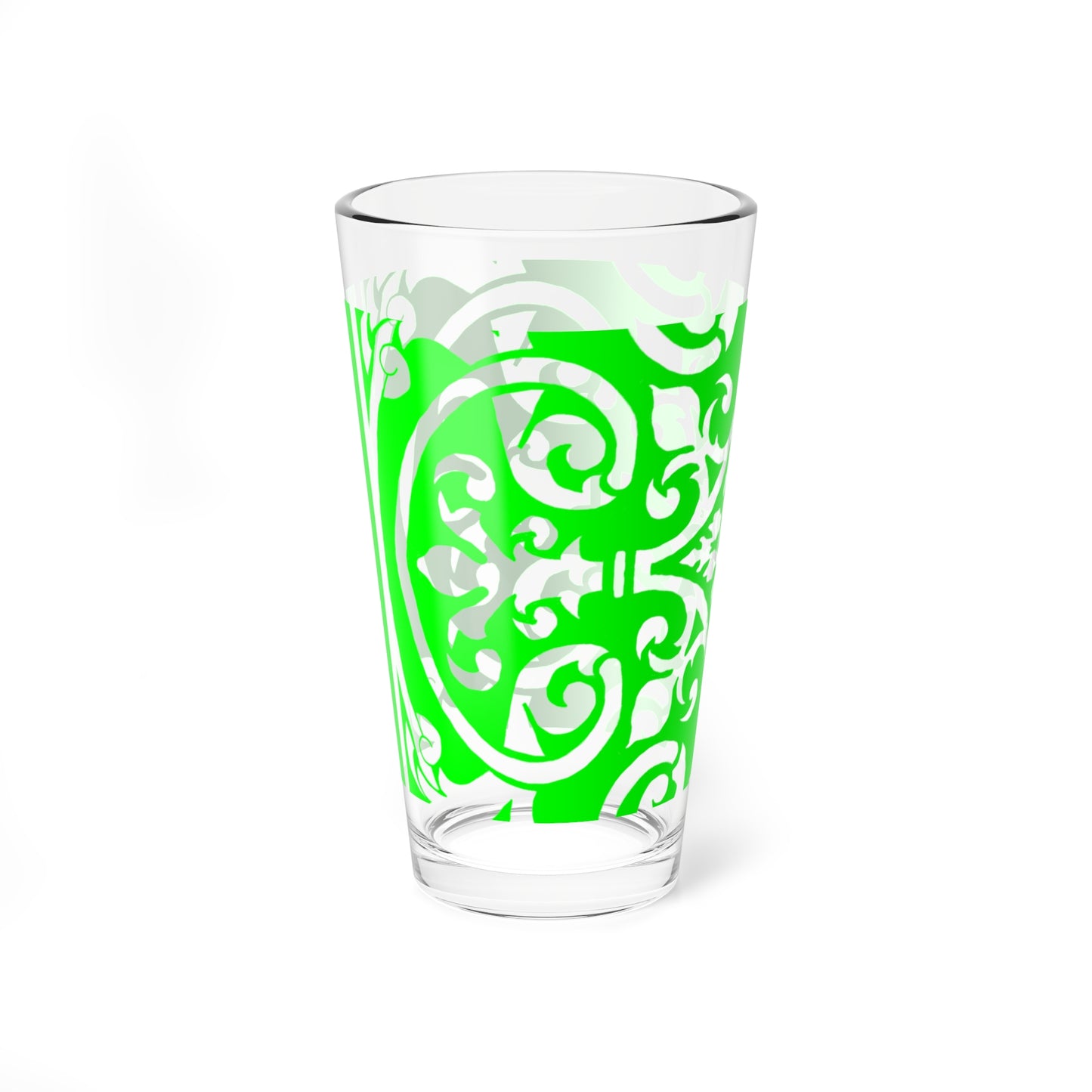 Mixing Glass, 16oz Scrollwork Art