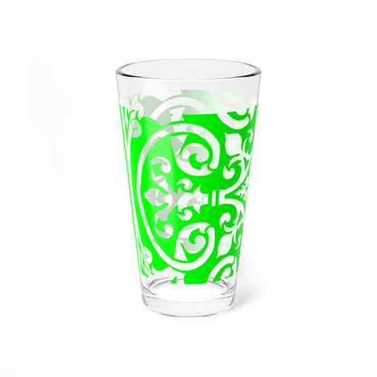 Mixing Glass, 16oz Scrollwork Art
