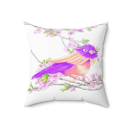 Jolly Birds Spun Polyester Square Pillow