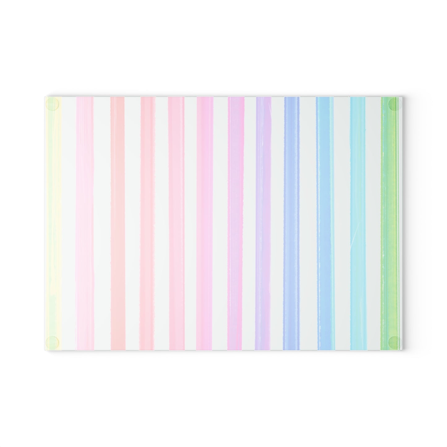 Glass Cutting Boards Watercolor Rainbow Stripes