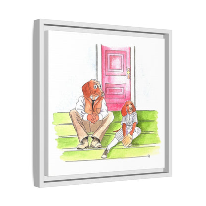 Dogi Fun Matte Canvas Framed