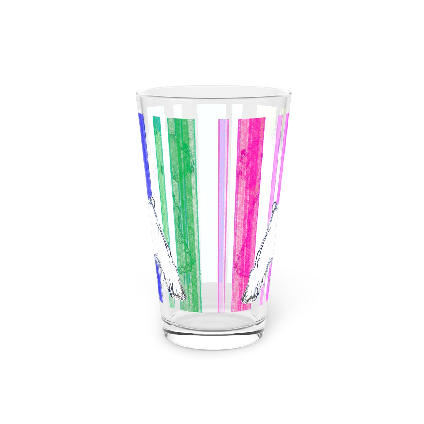 Dogi Fun Pint Glass, 16oz  Schnauzer