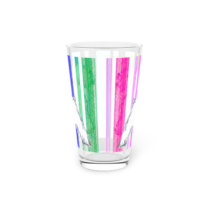 Dogi Fun Pint Glass, 16oz  Schnauzer