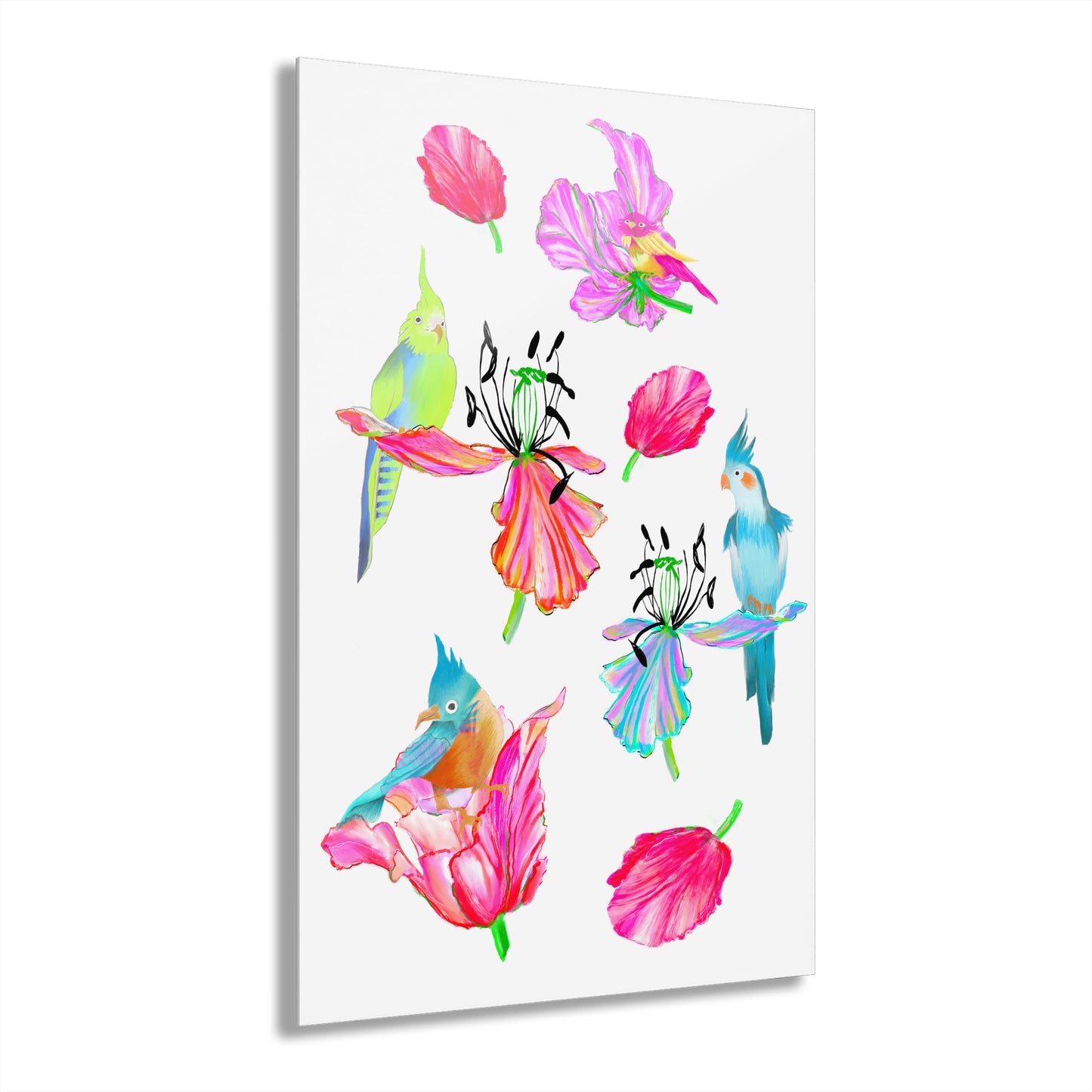 Dancing Tulips Acrylic Prints (French Cleat Hanging)
