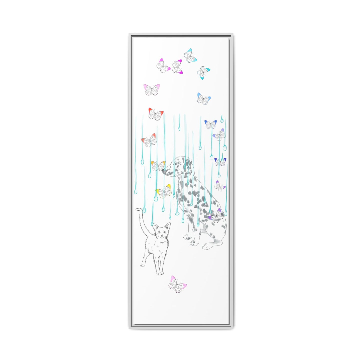 Butterfly Chroma Rain and Shine Matte Canvas, Framed (White)