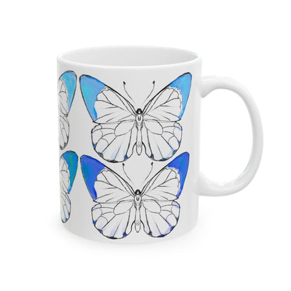 Chroma Ceramic Mug, (11oz, 15oz) Blue