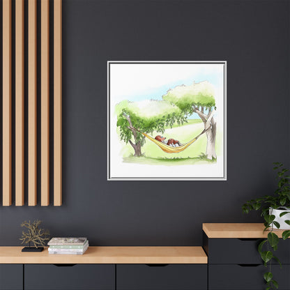 Dogi Fun Matte Canvas Framed