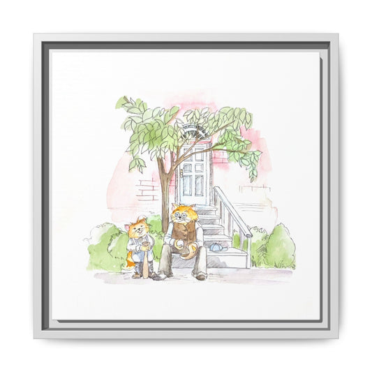 Kitty Fun Matte Canvas Framed