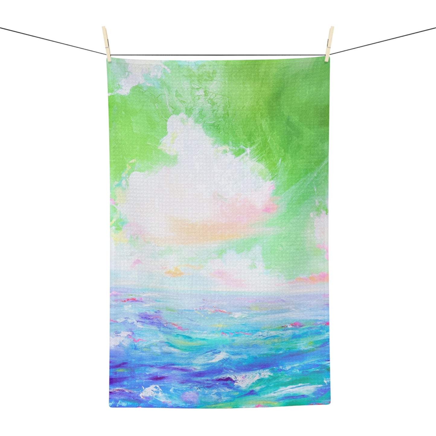 Dish Towels  Microfiber Sky Kiss Green