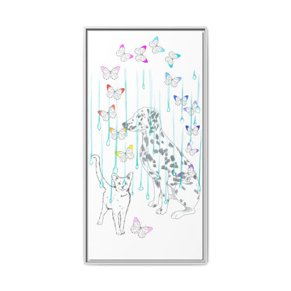Butterfly Chroma Rain and Shine Matte Canvas, Framed (White)