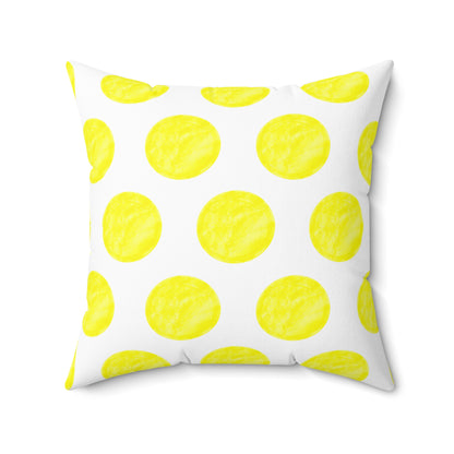 Polka Dot Joy Polyester Square Pillow “Soli Deo Gloria…”