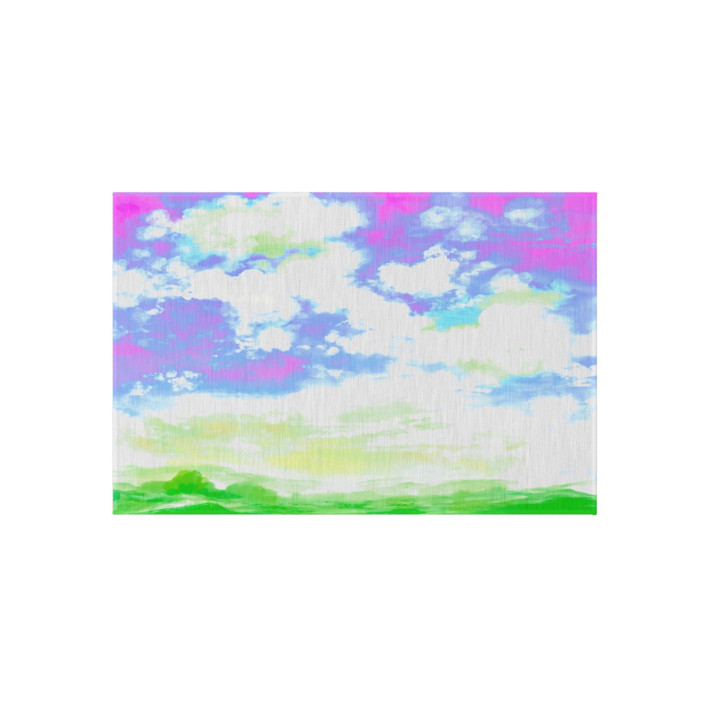 Joyful Landscapes Indoor/Outdoor Rug, Lavender and Blue Lavender, Non-Slip